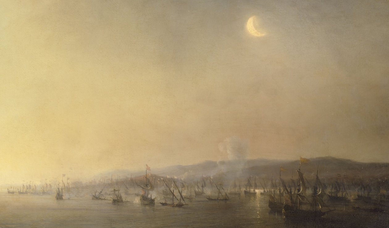 Sjøslaget ved Cartagena 3. september 1643 av Théodore Gudin i 1844 av Theodore Gudin