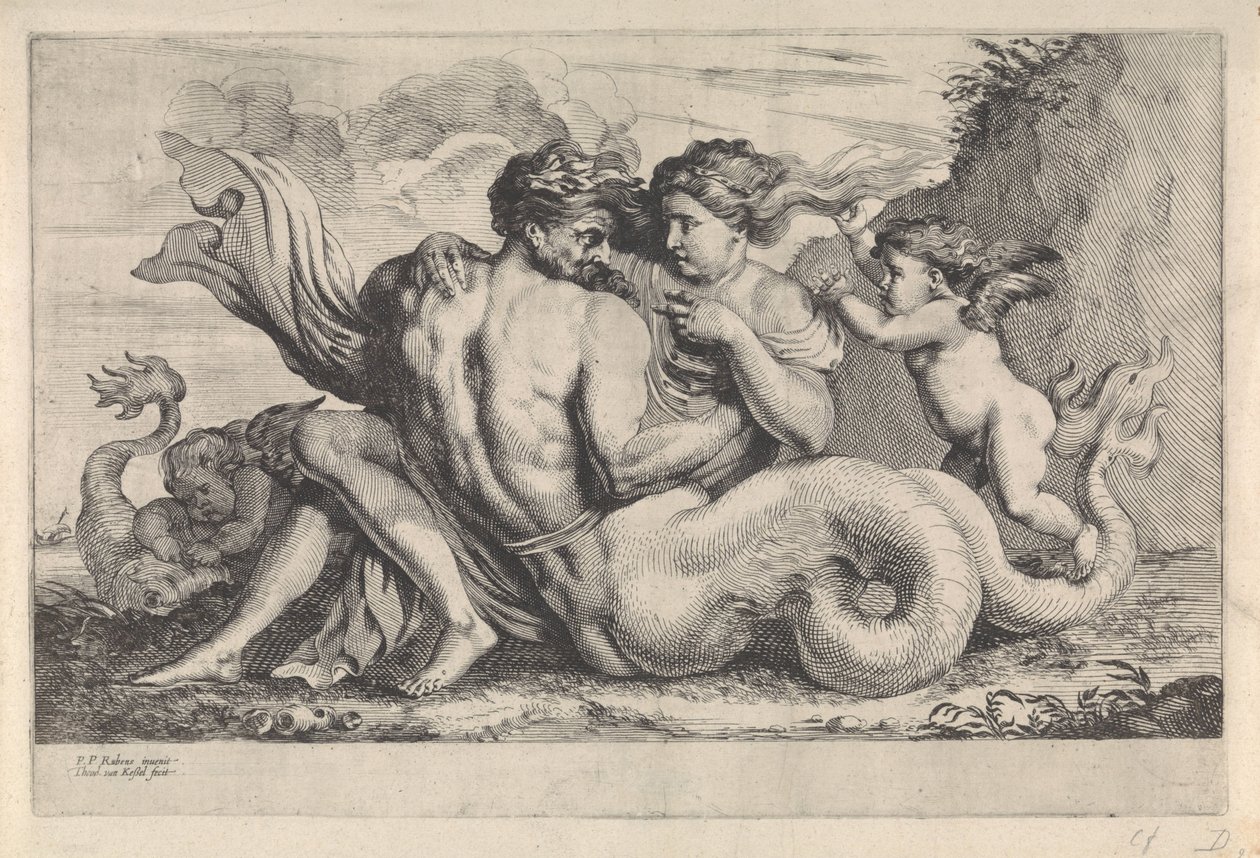 Siren and Triton Mythological Figures (serietittel) av Théodorus van Kessel