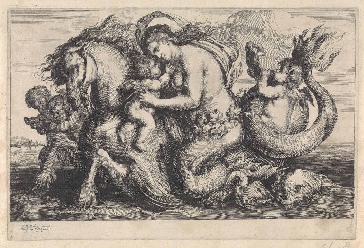 Triumf av Galatea Mytologiske figurer (serietittel) av Théodorus van Kessel