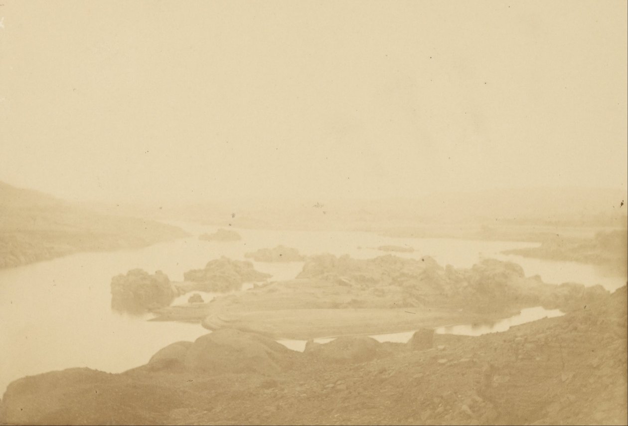 (Egyptisk landskap) av Théodule Devéria