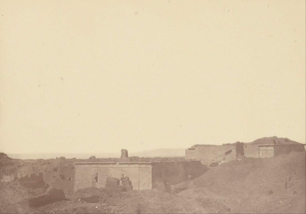 (Oversikt over Edfu -tempelet) av Théodule Devéria
