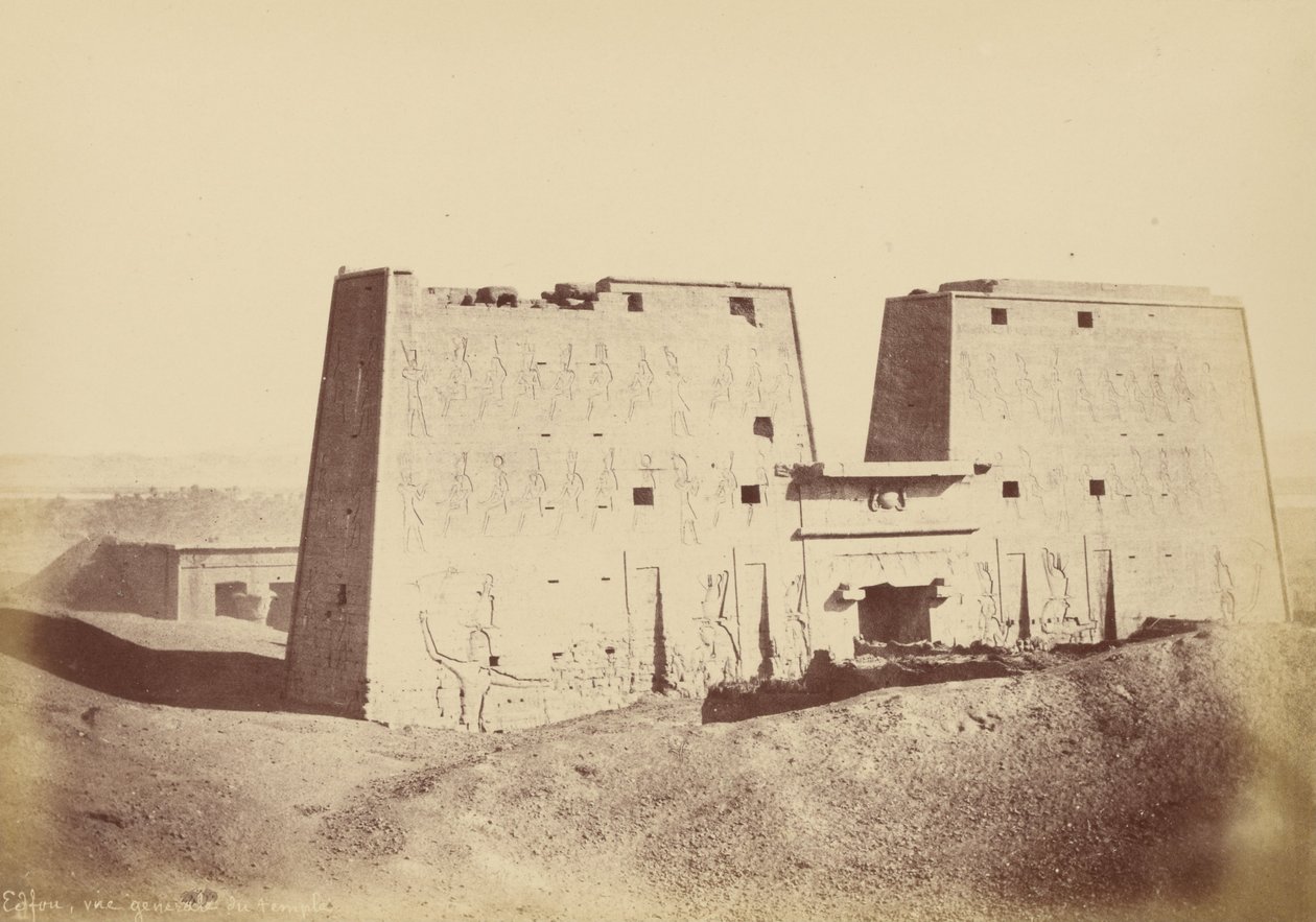 (Oversikt over Edfu -tempelet) av Théodule Devéria