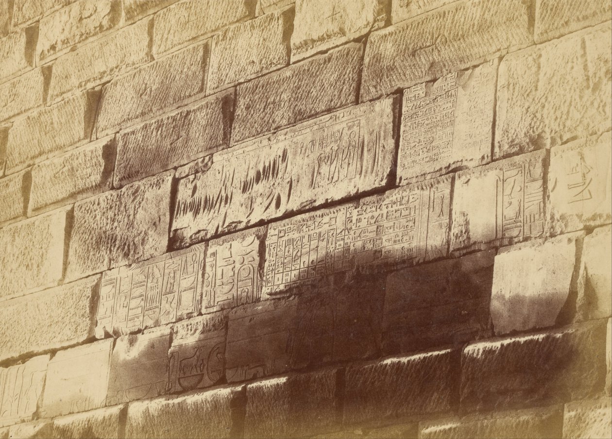 Hieroglyfe påskrifter på Elephanta av Théodule Devéria