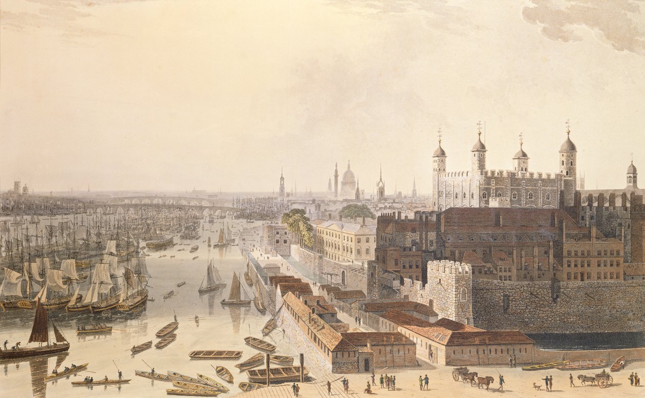 Utsikt over London vestover fra St. Katherine