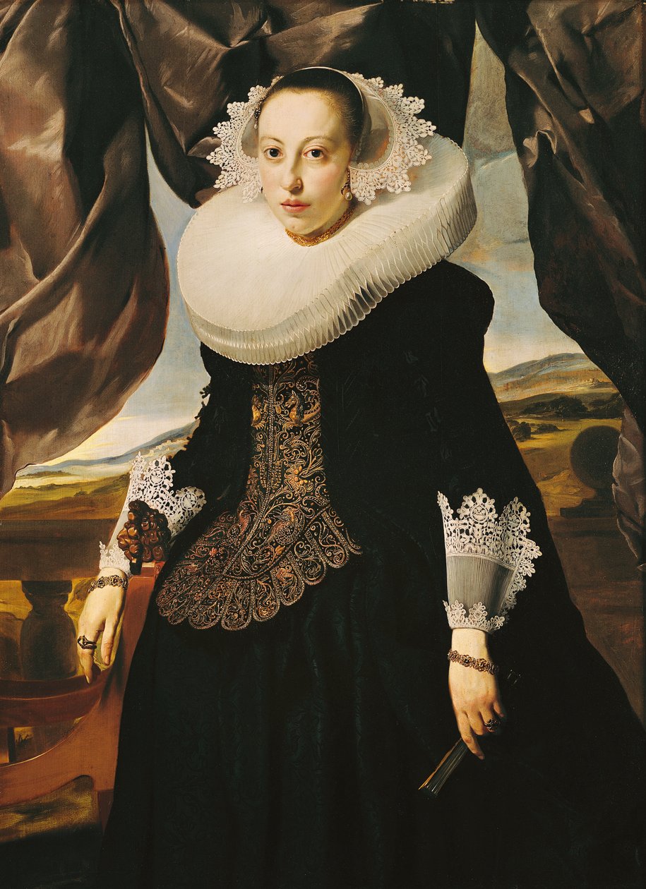 Portrett av en ung nederlandsk kvinne av Thomas de Keyser