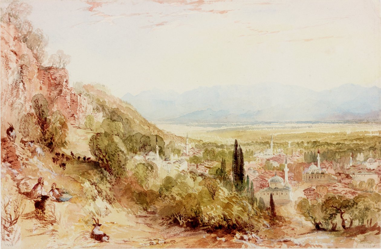 Meander-sletten, Lilleasia (bc og wc på papir) av Thomas Allom
