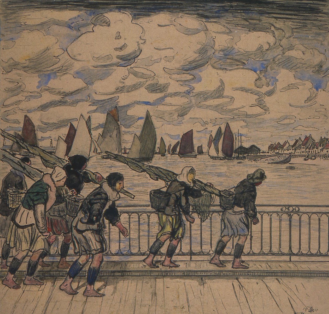 Reker vender tilbake, Etaples av Thomas Austen Brown