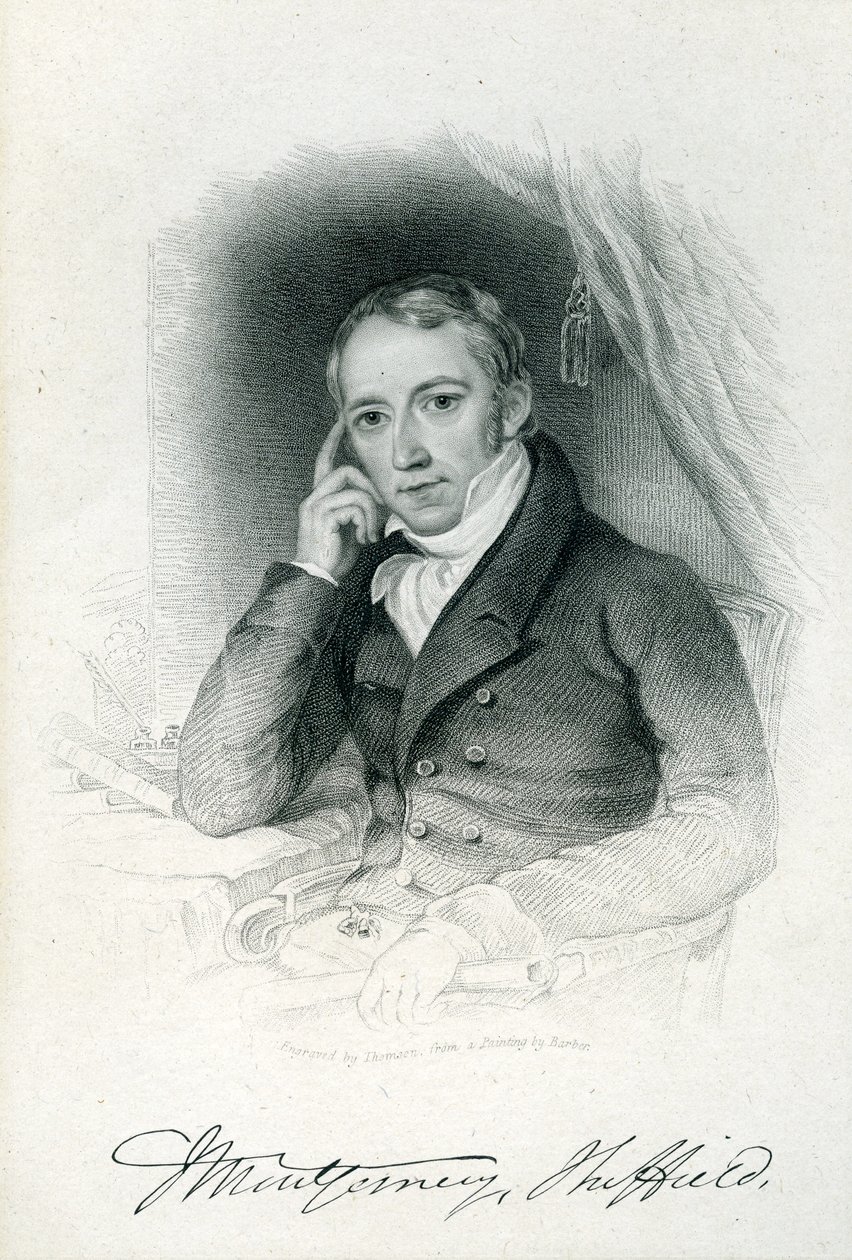 Portrett av James Montgomery, ca. 1820 av Thomas Barber
