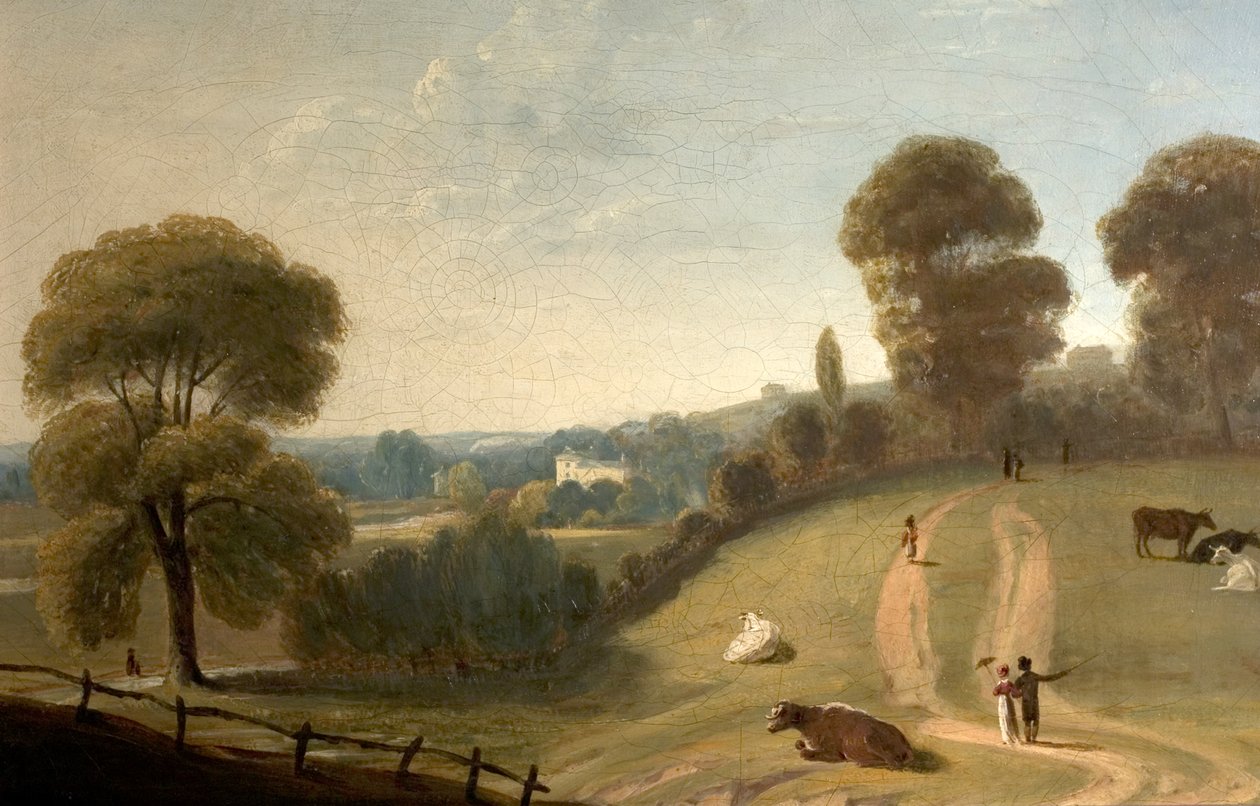 Utsikt over Nottingham Park med Lenton Priory i det fjerne av Thomas Barber