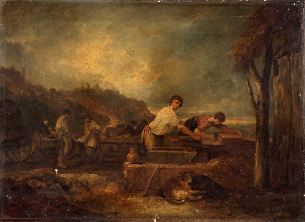 Landskap med frimurere på jobb av Thomas Barker of Bath