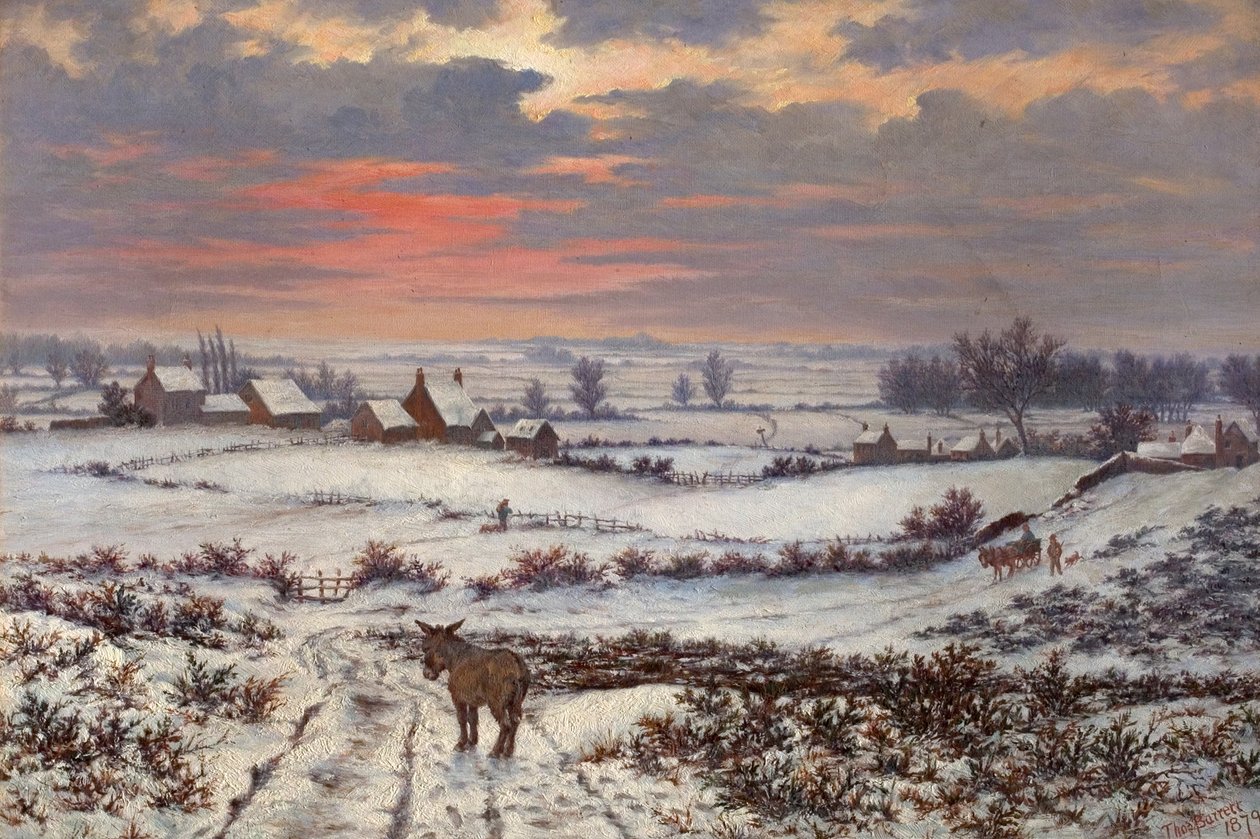 Snow Piece, Bulwell Forest, Nottinghamshire av Thomas Barratt