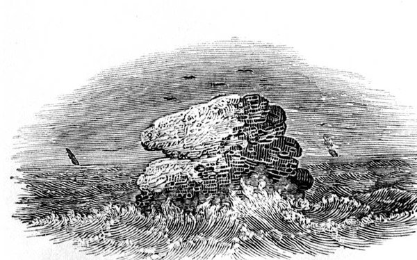 A Rock with Boats from History of British Birds, ca. 1804 av Thomas Bewick