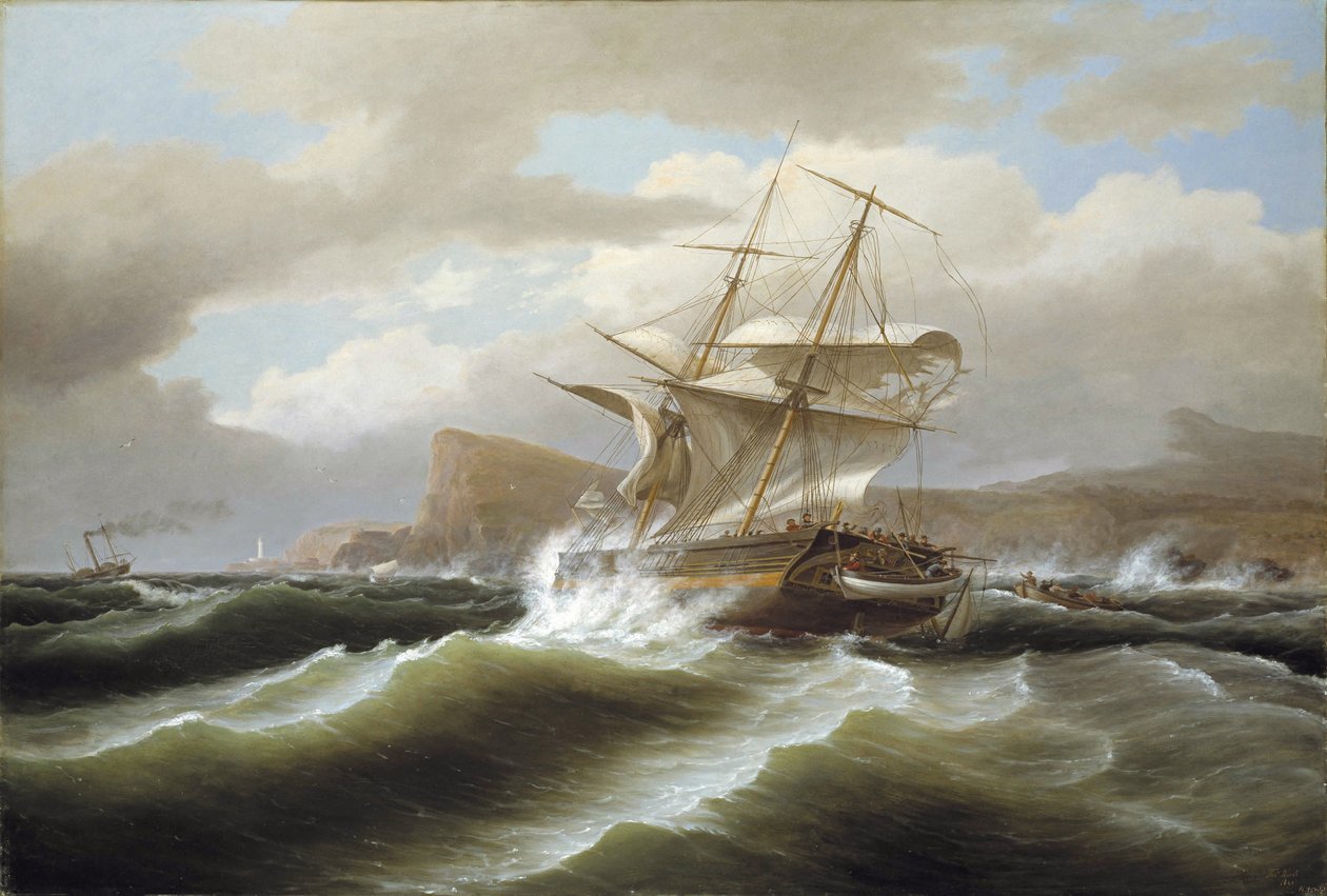 Et amerikansk skip i nød av Thomas Birch