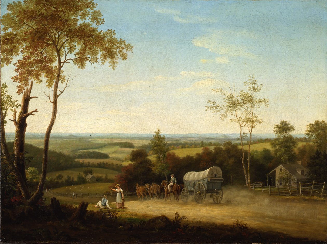 Conestoga Wagon på Pennsylvania Turnpike, 1816 av Thomas Birch