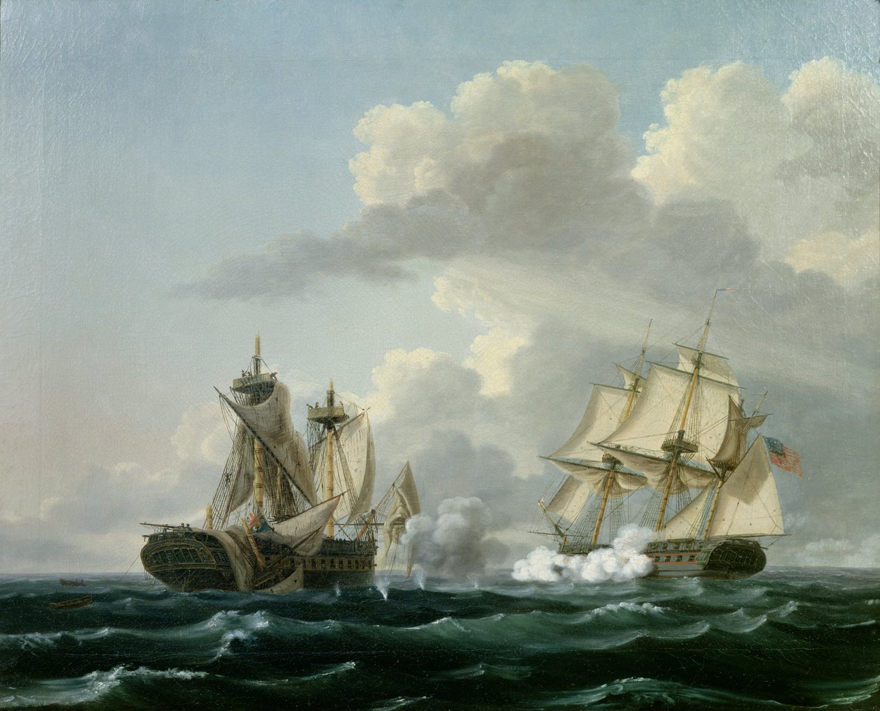USS United States og HMS Macedonian 25. oktober 1812 av Thomas Birch