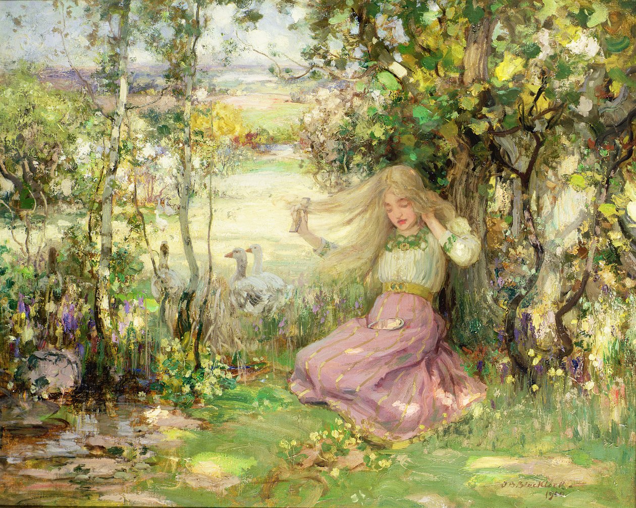 En våridyll, 1900 av Thomas Blacklock