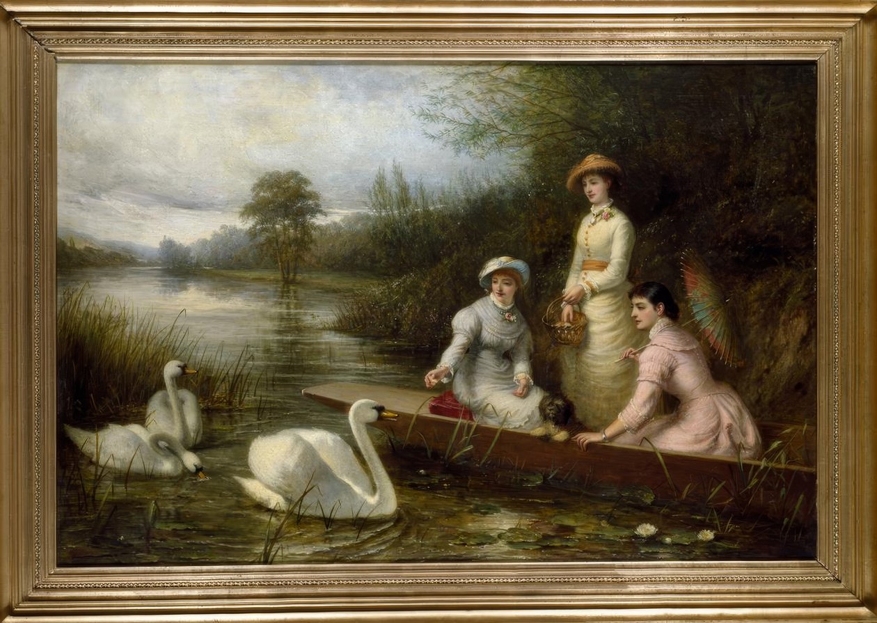 Thomas Brooks, Pets of our river / Gemälde, 1882 av Thomas Brooks