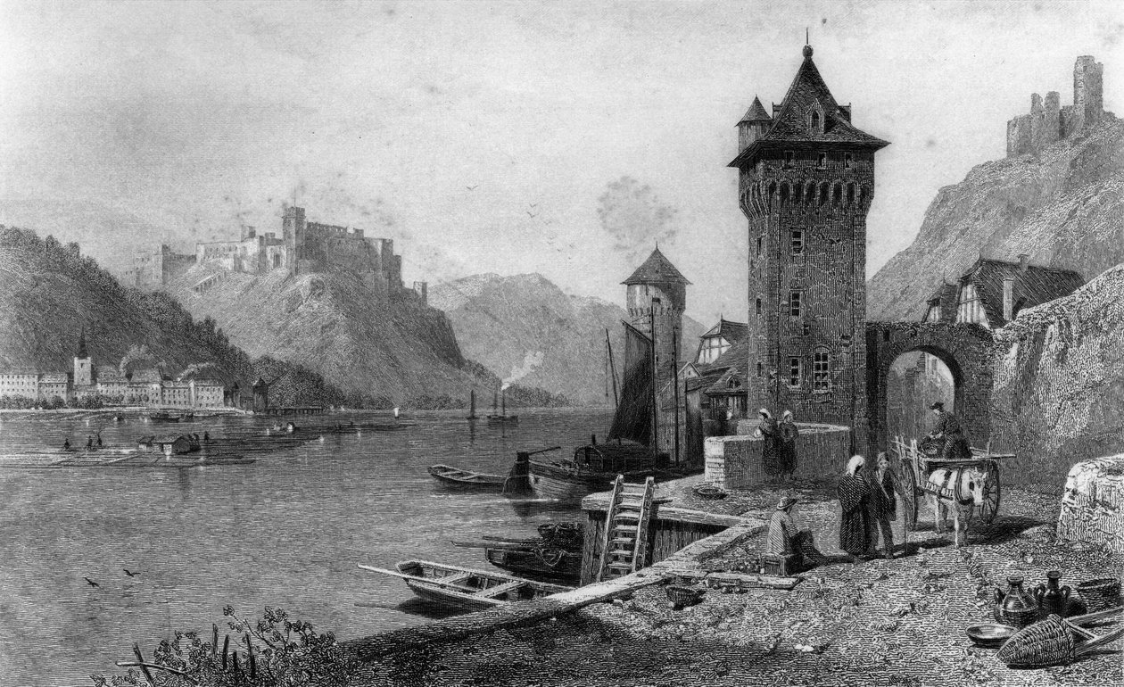 St. Goar, gravert av J. Outhwaite, trykt av Cassell und Company av Thomas Charles Leeson Rowbotham