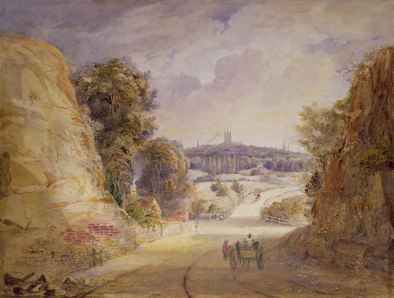 Utsikt over Wolverhampton av Thomas Charles Leeson Rowbotham