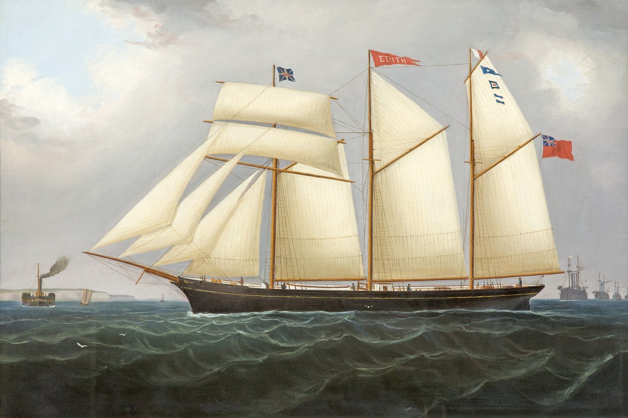 Skonnerten Edith, 1890-1900 av Thomas Chidgey