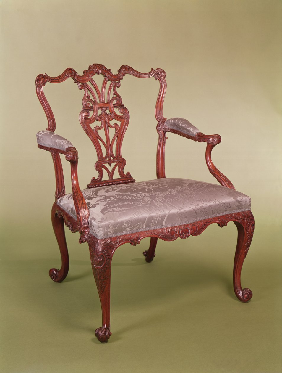 Lenestol av Thomas Chippendale, ca. 1760 (mahogni) av Thomas Chippendale