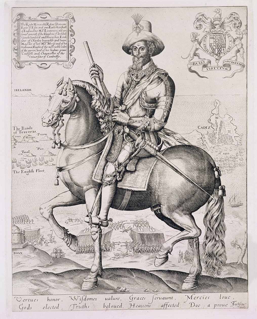 Portrett av Robert Devereux (1566-1601) 2. jarl av Essex, 1599 av Thomas Cockson