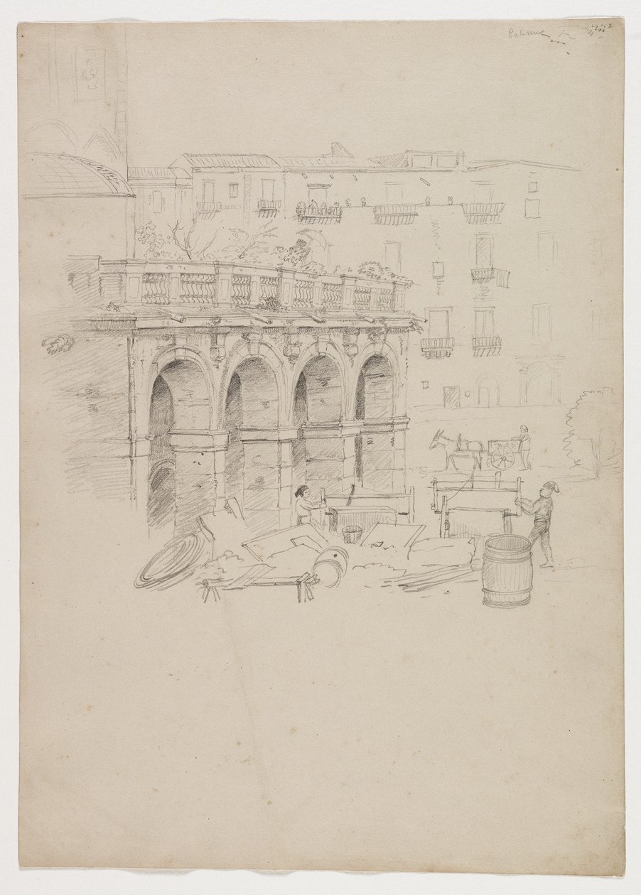 Arcade i Palermo, Sicilia, 1842 av Thomas Cole