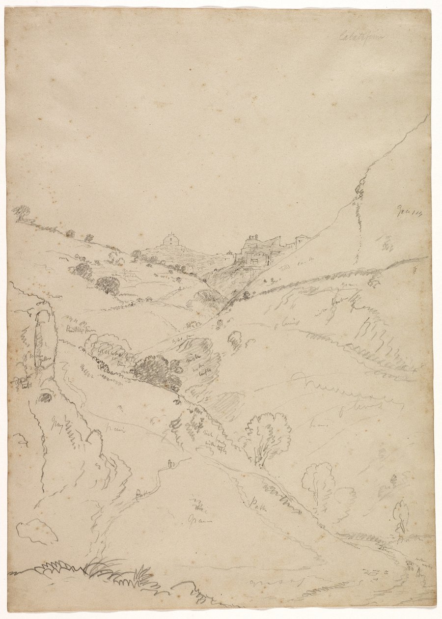 Calatafimi, Sicilia, 1842 av Thomas Cole