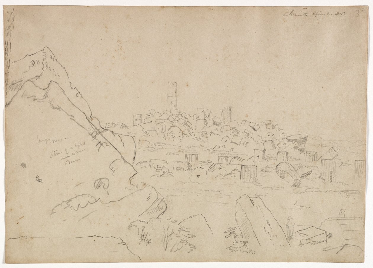 Selinute, Sicilia, 1842 av Thomas Cole