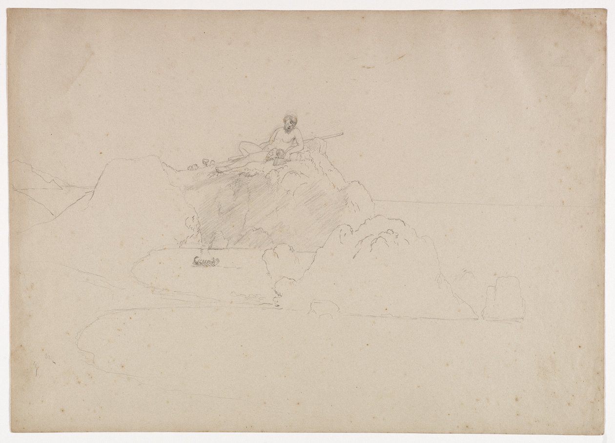 Ulysses og hans følgesvenner ankommer bukten ryddig Polyphemus Cave, ca. 1842 av Thomas Cole