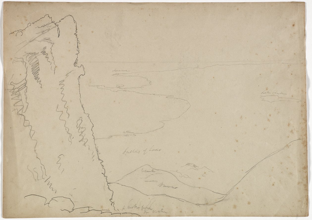 Utsikt sørover fra Etna, Sicilia, 1842 av Thomas Cole