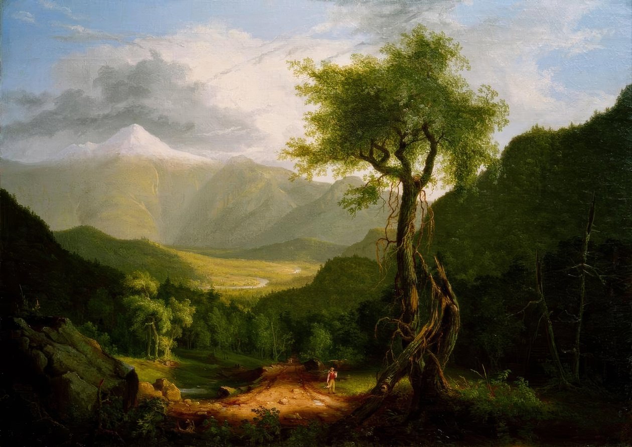 Utsikt i de hvite fjellene av Thomas Cole
