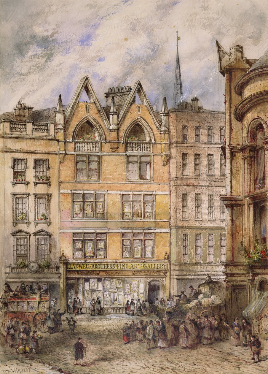 Utsikt over Gracechurch Street, 1882 av Thomas Colman Dibdin