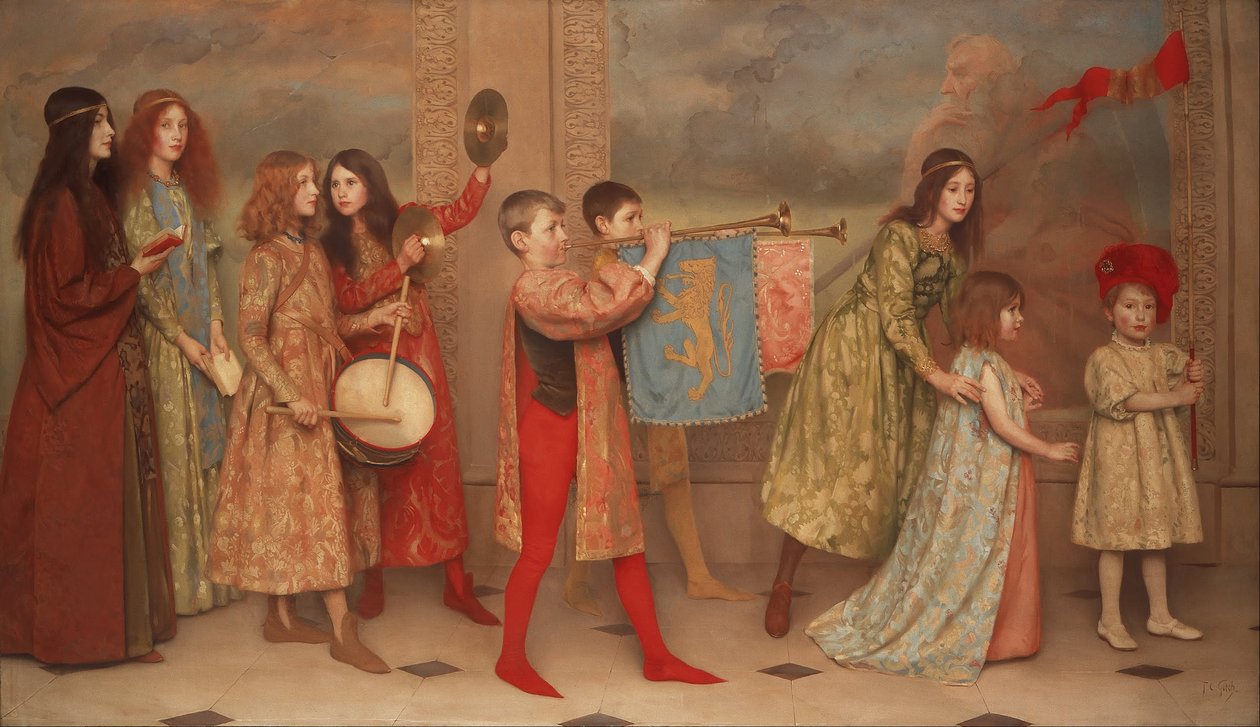 En barndomskonkurranse av Thomas Cooper Gotch