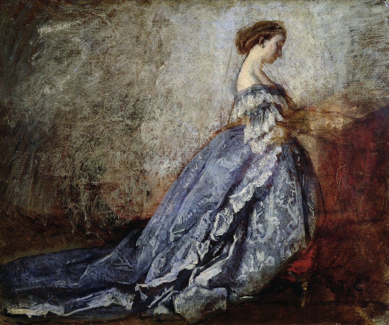 Portrett av keiserinne Eugenie av Frankrike (1826-1920) av Thomas Couture