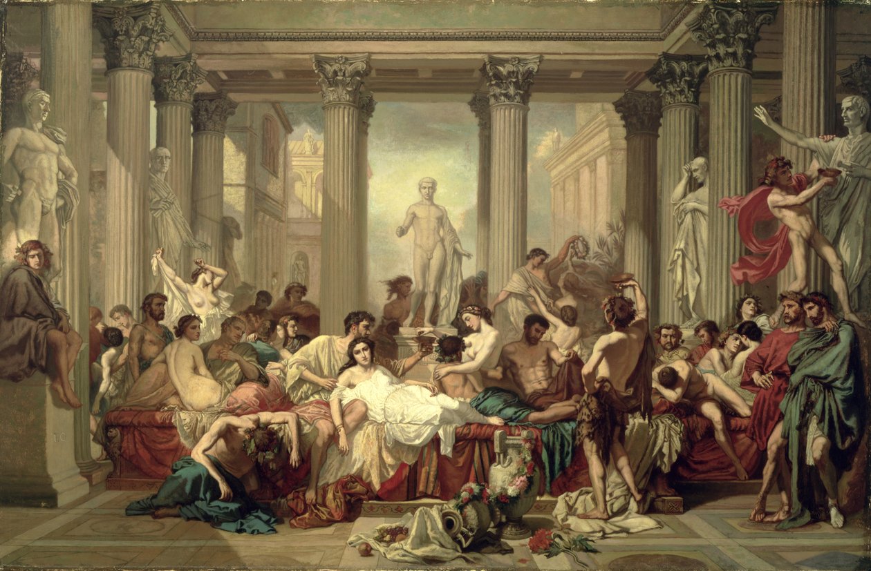 Dekadensens romere, 1847 av Thomas Couture