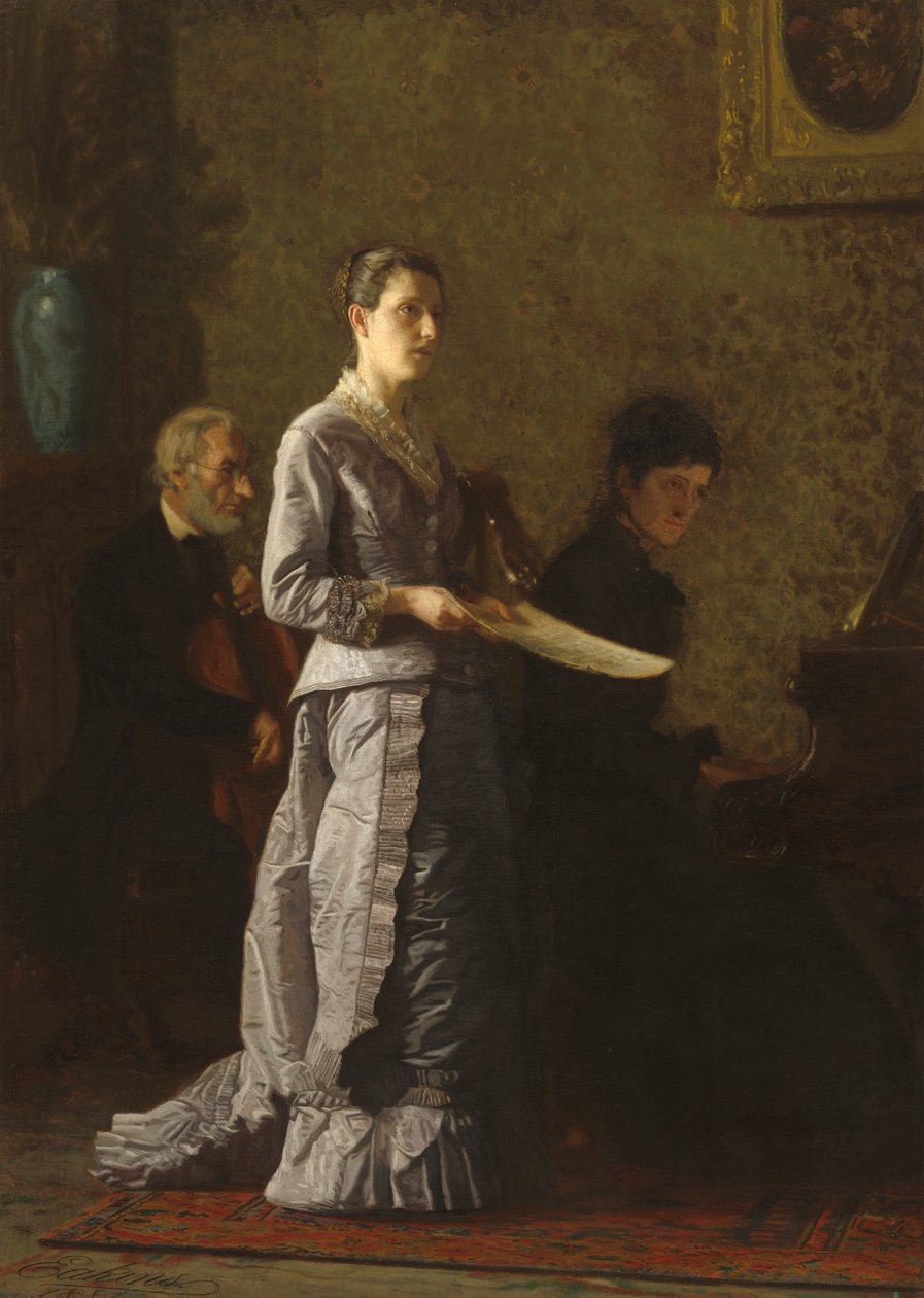 Synger en patetisk sang, 1881 av Thomas Eakins