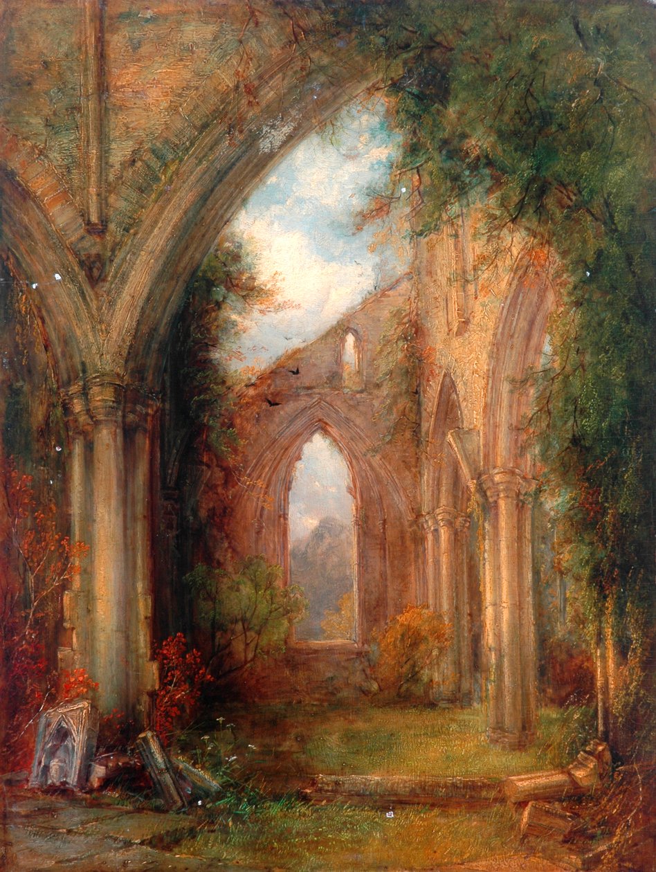 En del av ruinene av Tintern Abbey av Thomas Creswick