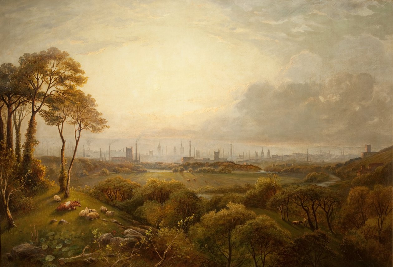 Utsikt over Manchester av Thomas Creswick