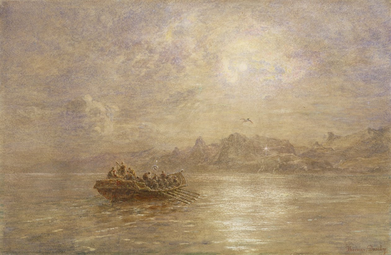 The Passation of 1880 (wc med kroppsfarge på papir) av Thomas Danby