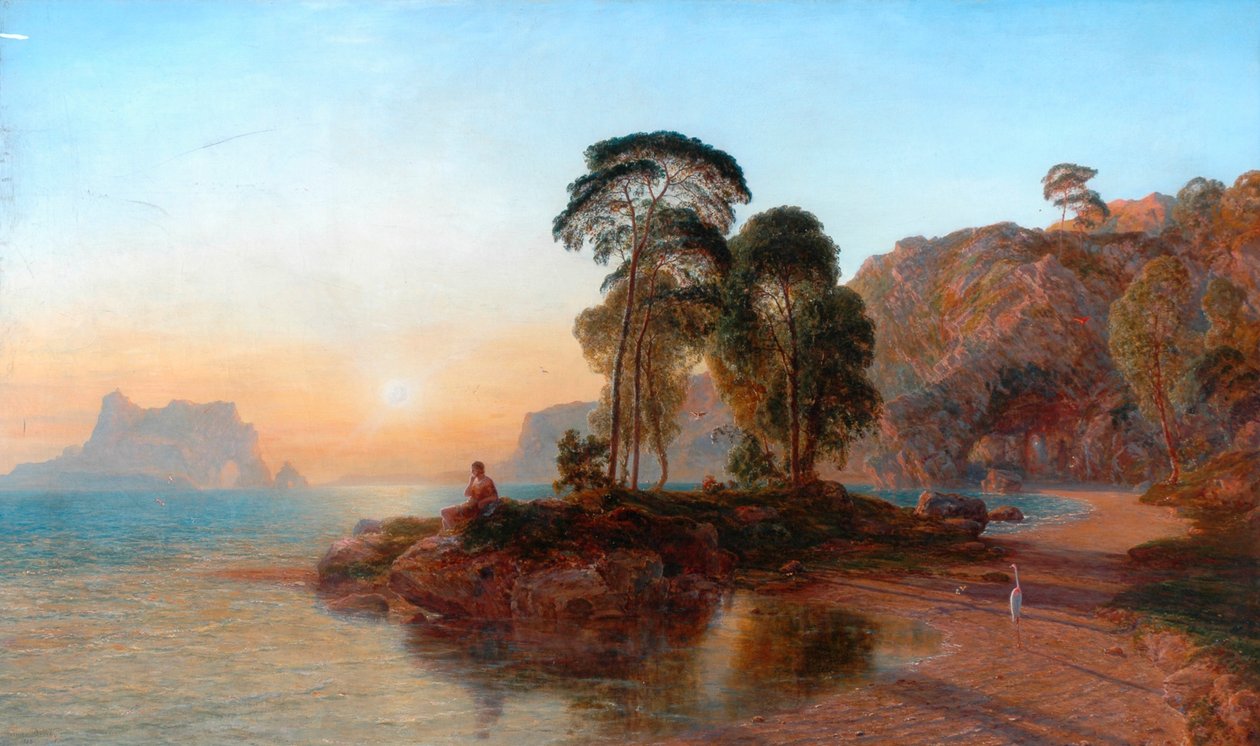 Vannscene, 1858 av Thomas Danby