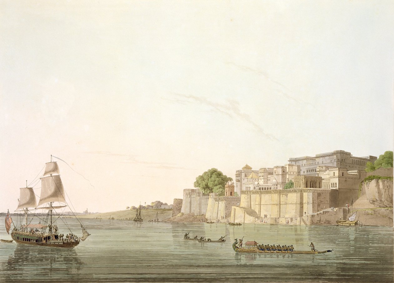 Ramnugur, nær Benares, ved elven Ganges, fra 