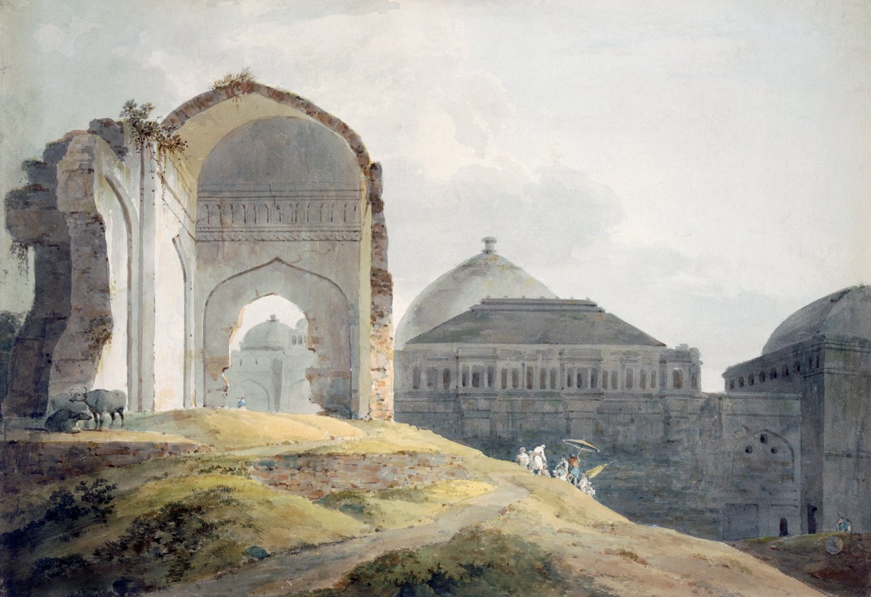 Ruinene av Palace of Madra av Thomas Daniell