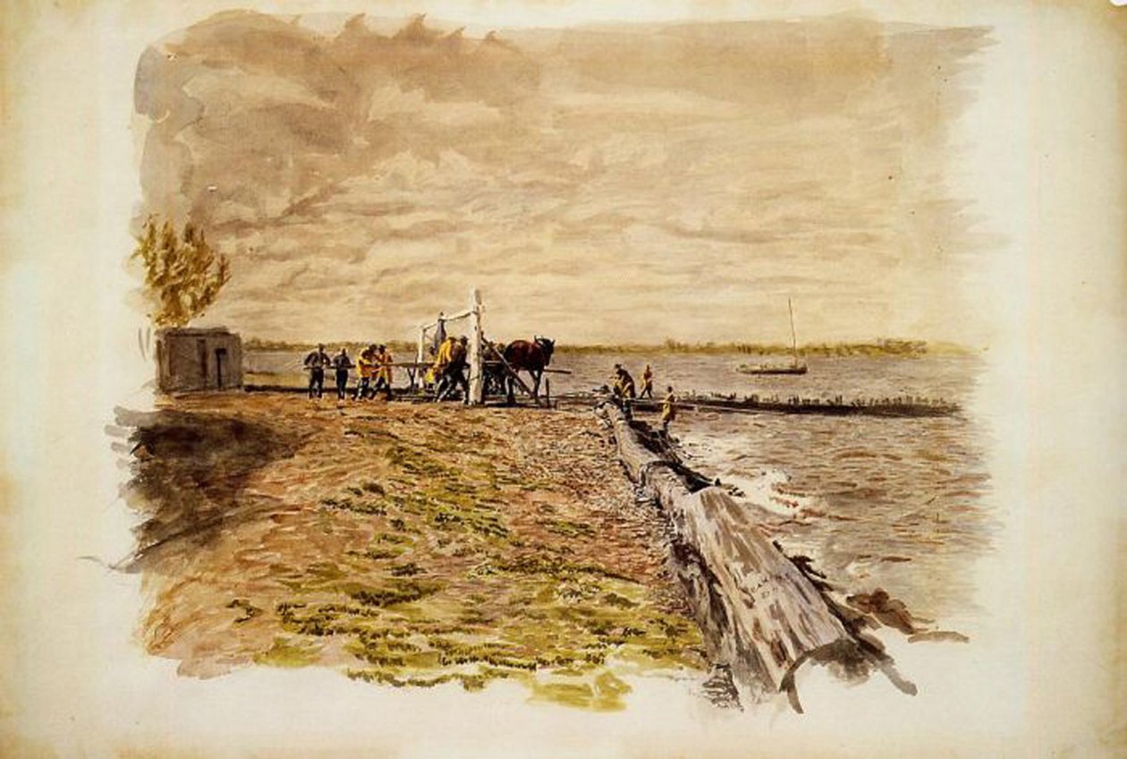 Tegning av Seinen av Thomas Eakins
