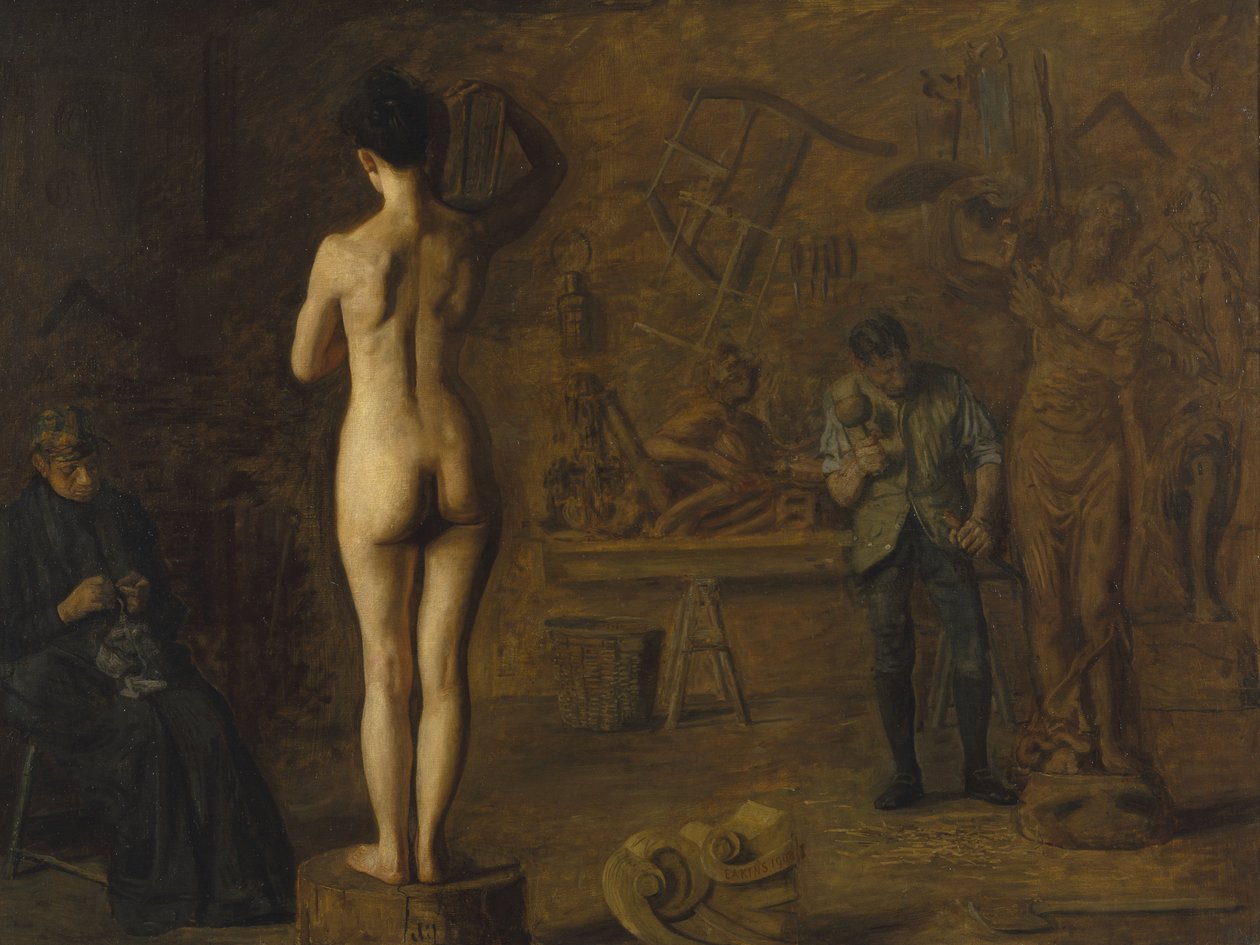 William Rush Carving His Allegorical Figure of the Schuylkill River av Thomas Eakins