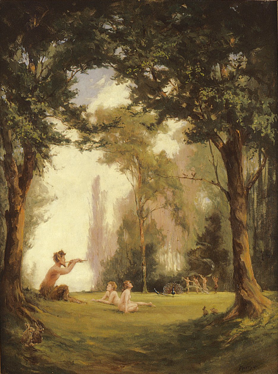 Pan spiller rørene sine av Thomas Edwin Mostyn