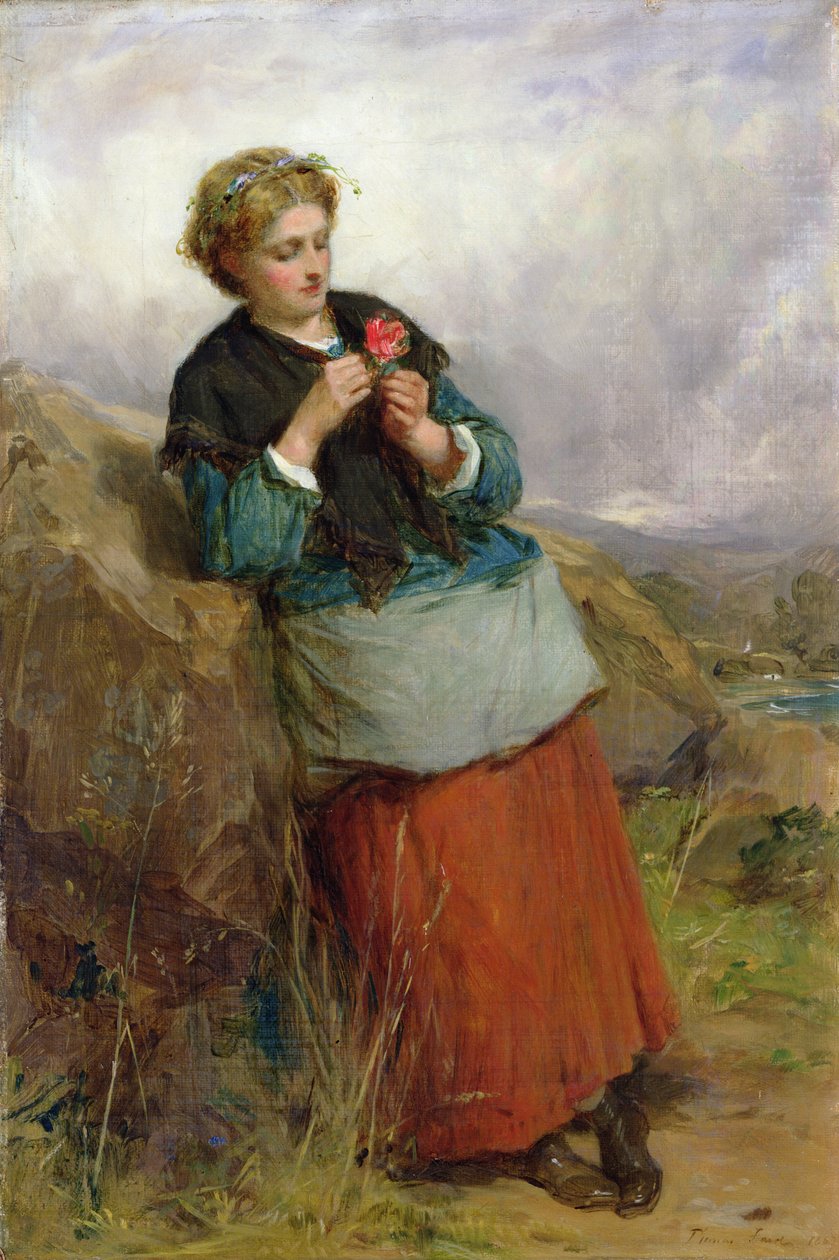 The Flower of Dunblane, 1867 av Thomas Faed