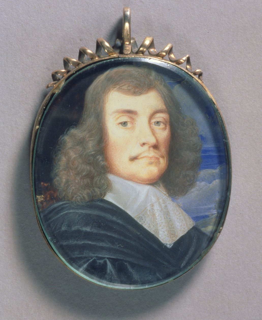 Portrait Miniature of a Man, muligens Sir John Wildman, 1675 (wc på vellum) av Thomas Flatman