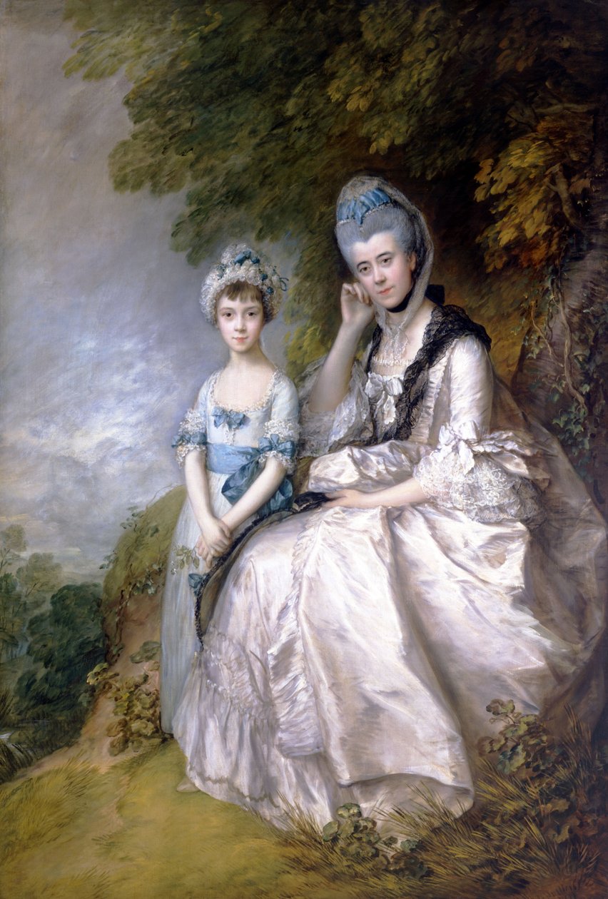 Hester, grevinne av Sussex, og hennes datter, Lady Barbara Yelverton av Thomas Gainsborough