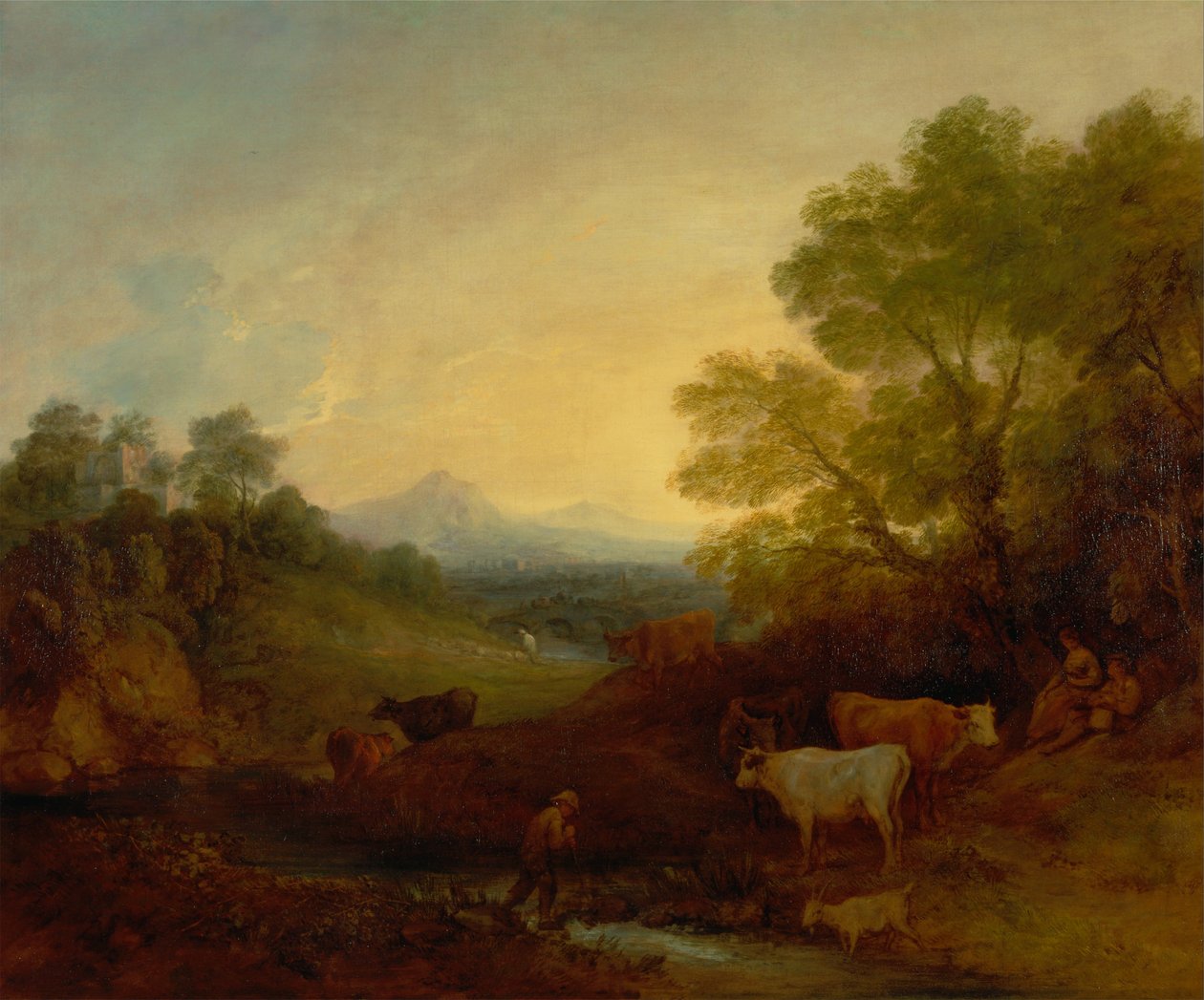 Landskap med storfe av Thomas Gainsborough